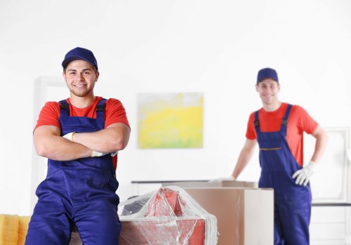 House movers preparing a family home relocation in Dulwich