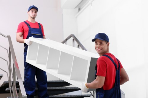Removal team supporting a Dulwich home move with packed boxes and furniture