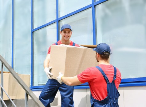 Removal van and moving boxes for a Dulwich home relocation