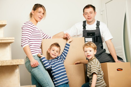 Removal van near residential streets in Dulwich