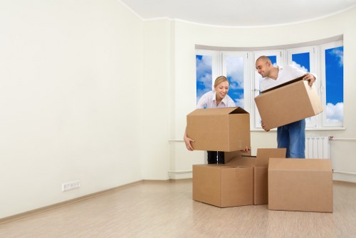 Furniture being carefully loaded during a Dulwich move