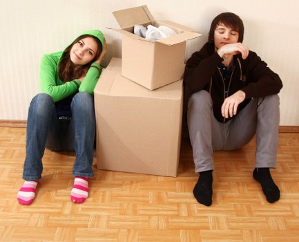 Moving truck and removal team at a Dulwich suburban property