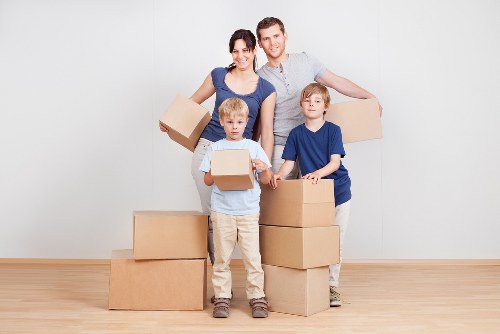 Loading boxes and household items for a move in Dulwich