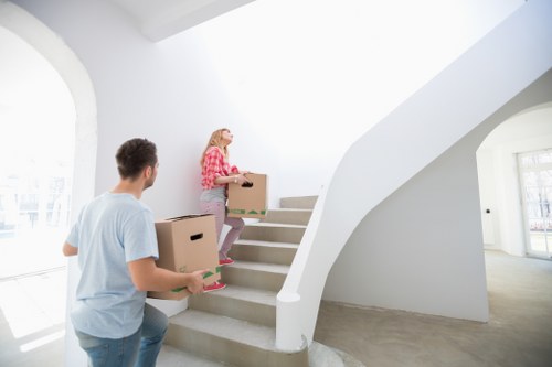 Careful furniture handling during a house move in Dulwich