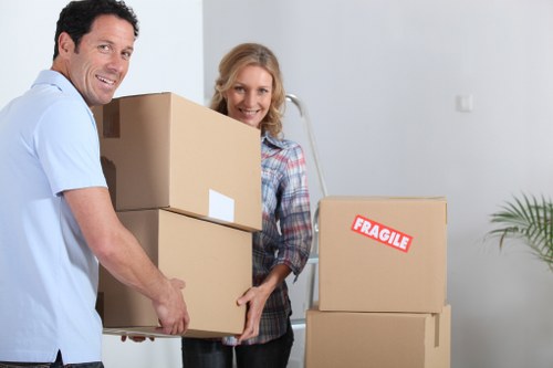 Preparation and packing items ready for a Dulwich man and van move
