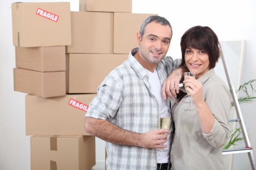 Dulwich moving team unloading items at a new home